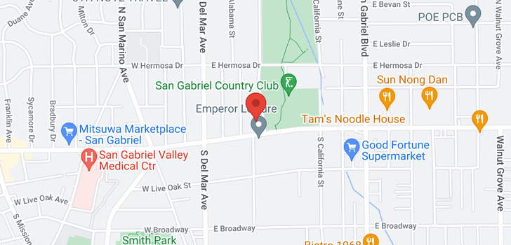 map of 109 Country Club San Gabriel, CA 91775